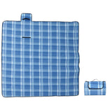 VidaXL Picknickdecke faltbar kariert 200x200 cm Samtblau