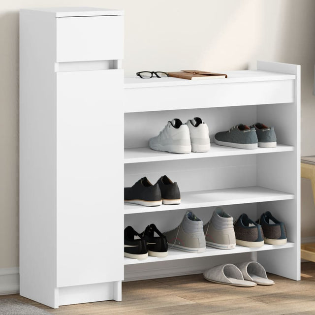 Vidaxx Schuhschrank 100,5x28x100 cm Holzwerkstoff weiß