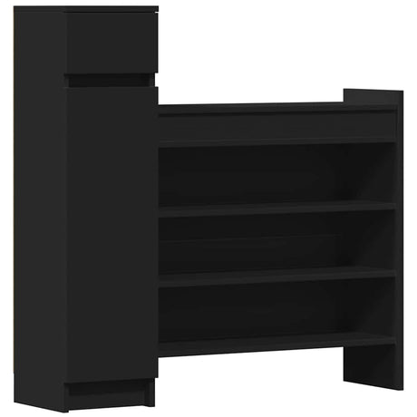 Vidaxx Schuhschrank 100,5x28x100 cm lackiertes Holz schwarz