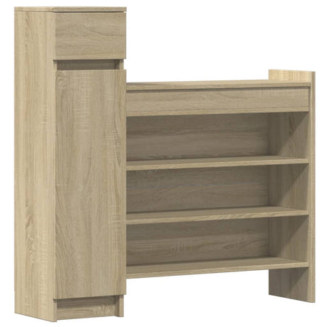 VidaXL Schuhschrank 100,5 x 28 x 100 cm, Holzwerkstoff Sonoma-Eiche