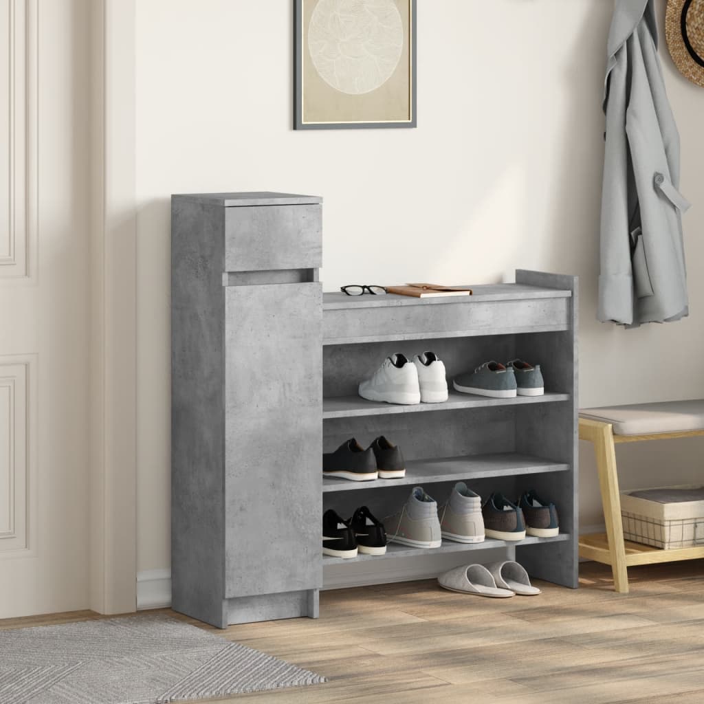Vidaxx Schuhschrank 100,5x28x100 cm Holzwerkstoff betongrau