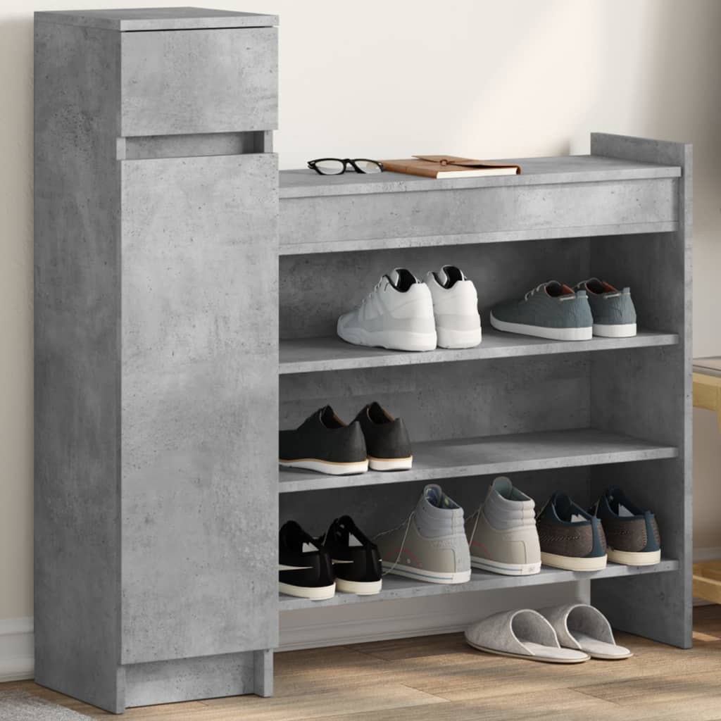 Vidaxx Schuhschrank 100,5x28x100 cm Holzwerkstoff betongrau