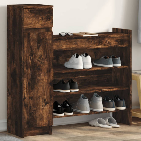 Vidaxx Schuhschrank 100,5x28x100 cm Holzwerkstoff, Räuchereiche