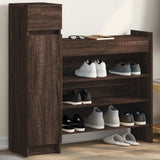 VidaXL Schuhschrank 100,5 x 28 x 100 cm, Holzwerkstoff, braune Eiche
