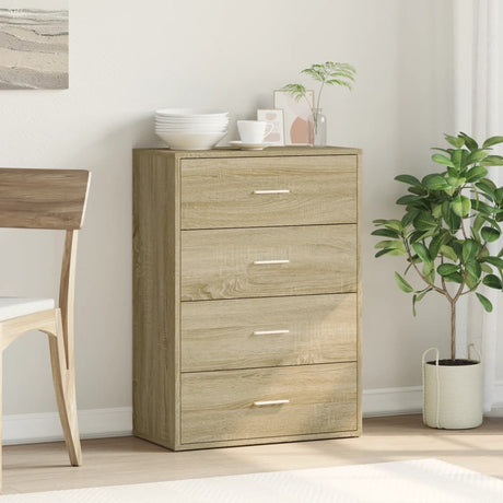 Vidaxl dressoir 60x31x84 cm bewerkt hout sonoma eikenkleurig