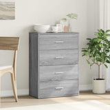 Vidaxl dressoir 60x31x84 cm bewerkt hout grijs sonoma eikenkleurig