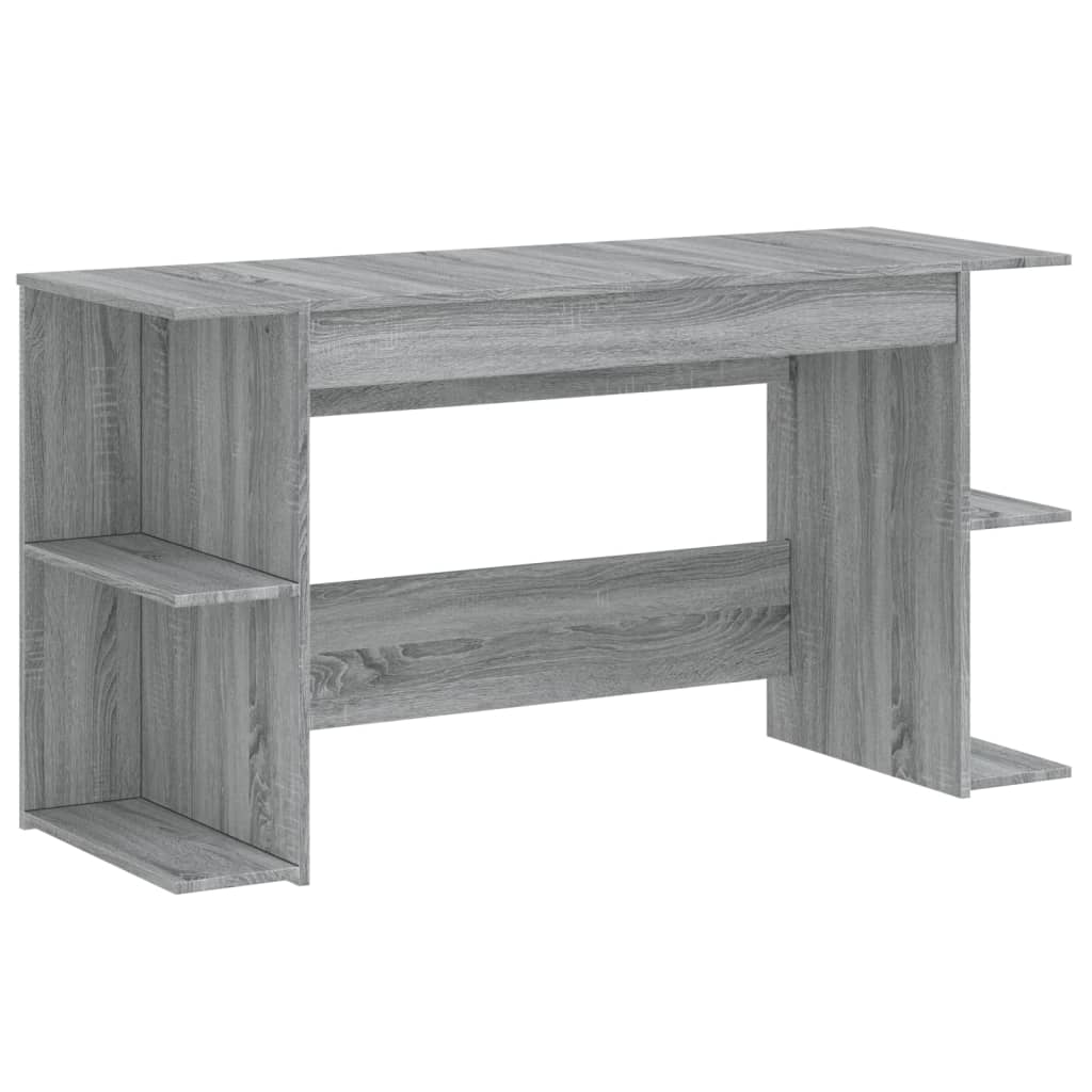 Vidaxl bureau 140x50x75 cm bewerkt hout grijs sonoma eikenkleurig