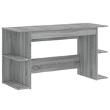 Vidaxl bureau 140x50x75 cm bewerkt hout grijs sonoma eikenkleurig