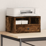 VidaXL Druckerschrank 40x32x22,5 cm verarbeitetes Holz, geräucherte Eiche