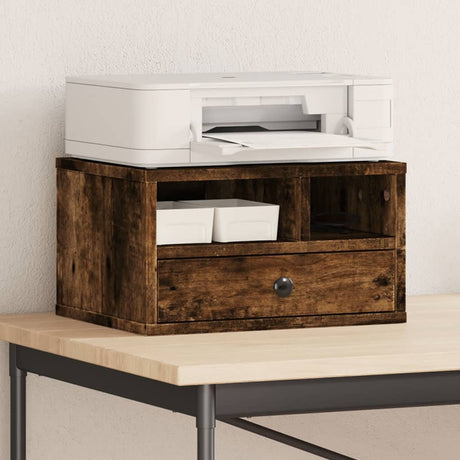 VidaXL Druckerschrank 40x32x22,5 cm verarbeitetes Holz, geräucherte Eiche