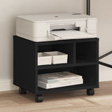 VidaXL Druckerschrank mit Rollen 41x32x34,5 cm schwarz