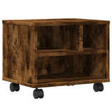 VidaXL Druckerschrank mit Rollen 41x32x34,5 cm geräucherte Eiche