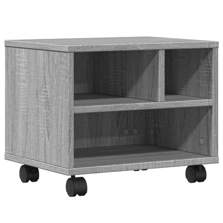 VidaXL-Druckerschrank mit Rollen 41 x 32 x 34,5 cm, Farbe Sonoma-Eiche grau