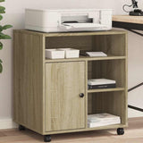 VidaXL Druckerschrank mit Rollen 60x50x67 cm Sonoma-Eiche-farben
