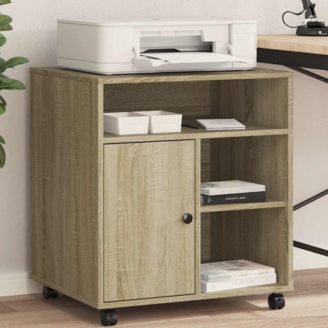 VidaXL Druckerschrank mit Rollen 60x50x67 cm Sonoma-Eiche-farben