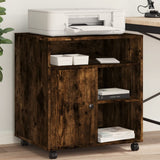 VidaXL Druckerschrank mit Rollen 60x50x67 cm geräucherte Eiche