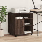 VidaXL Druckerschrank mit Rollen 60x50x67 cm braune Eiche