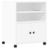 VidaXL Druckerschrank mit Rollen 60x48x74 cm weiß