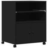 VidaXL Druckerschrank mit Rollen 60x48x74 cm schwarz