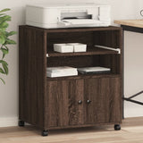VidaXL Druckerschrank mit Rollen 60x48x74 cm braune Eiche