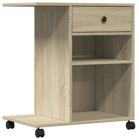 VidaXL Druckerschrank mit Rollen 60x40x68,5 cm Sonoma-Eiche-farben