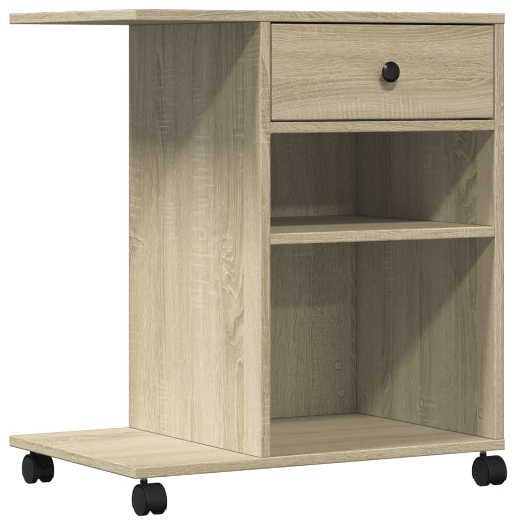 VidaXL Druckerschrank mit Rollen 60x40x68,5 cm Sonoma-Eiche-farben