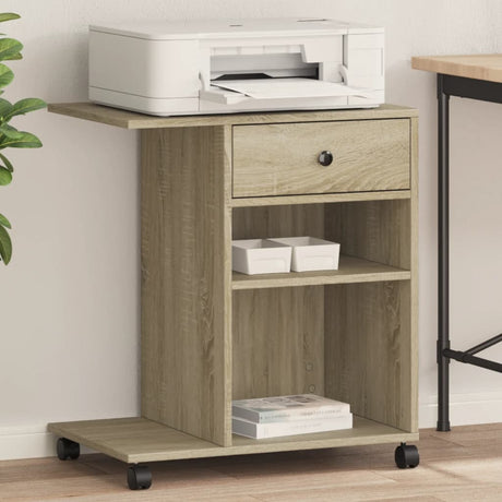 VidaXL Druckerschrank mit Rollen 60x40x68,5 cm Sonoma-Eiche-farben