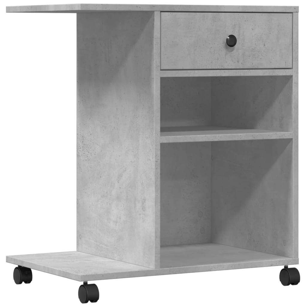 VidaXL Druckerschrank mit Rollen 60x40x68,5 cm betongrau