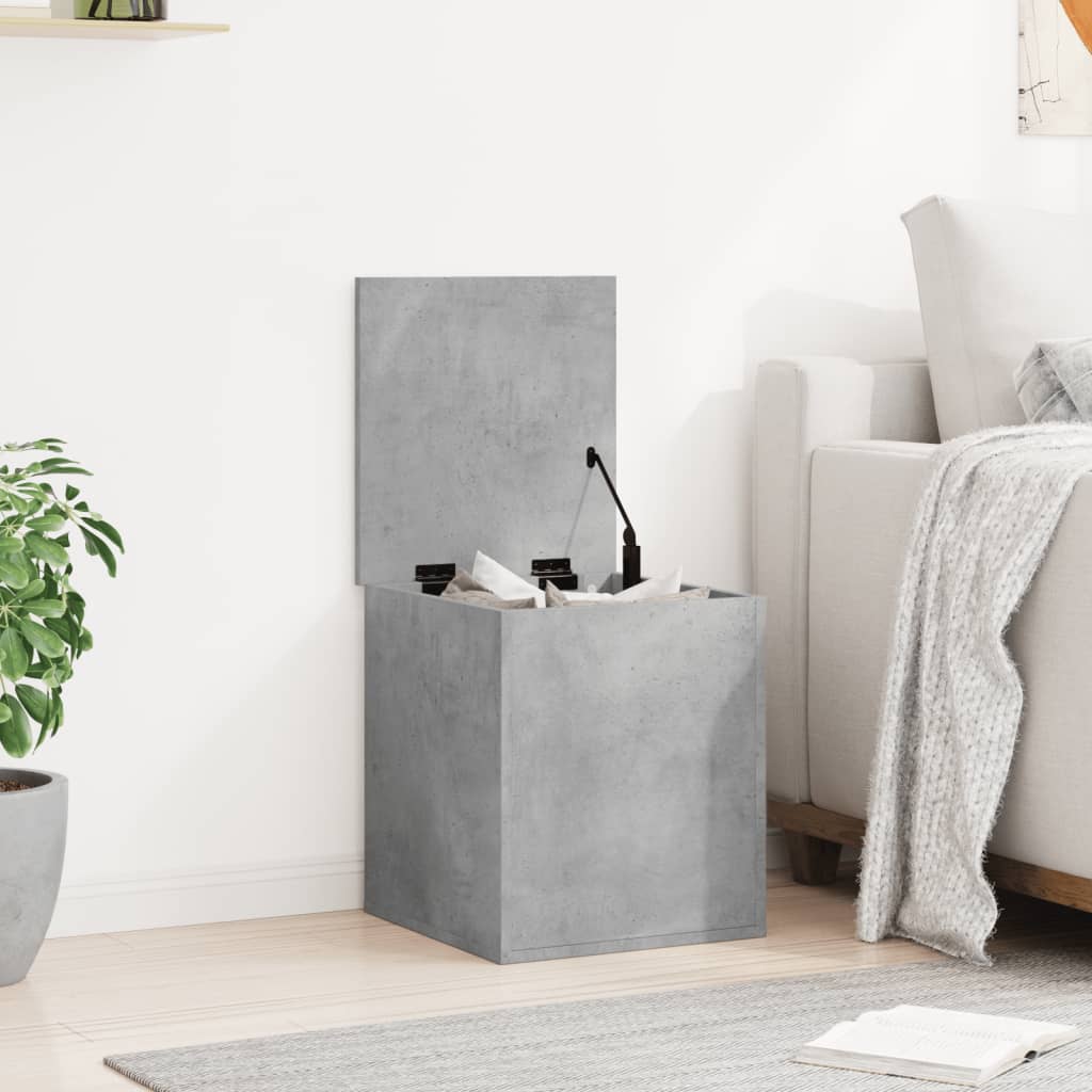 Vidaxl opbergbox 40x42x46 cm bewerkt hout betongrijs