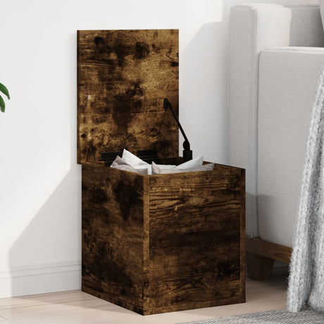 Vidaxl opbergbox 30x35x35 cm bewerkt hout gerookt eikenkleurig