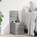 Vidaxl opbergbox 30x35x35 cm bewerkt hout grijs sonoma eikenkleurig