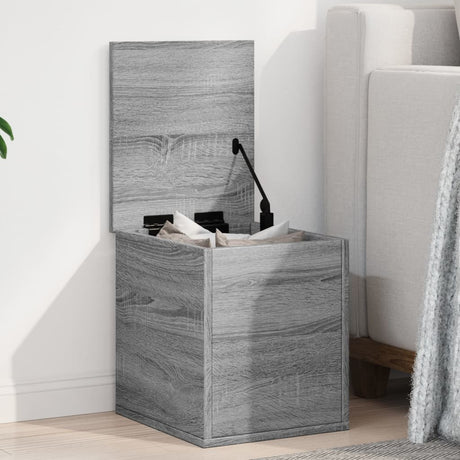 Vidaxl opbergbox 30x35x35 cm bewerkt hout grijs sonoma eikenkleurig