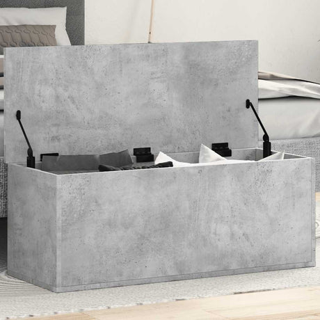 Vidaxl opbergbox 90x35x35 cm bewerkt hout betongrijs