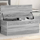 Vidaxl opbergbox 90x35x35 cm bewerkt hout grijs sonoma eikenkleurig