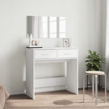 Vidaxl kaptafel met spiegel 80x39x80 cm wit