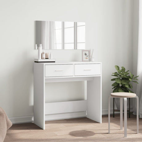Vidaxl kaptafel met spiegel 80x39x80 cm wit