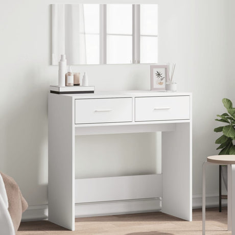 Vidaxl kaptafel met spiegel 80x39x80 cm wit