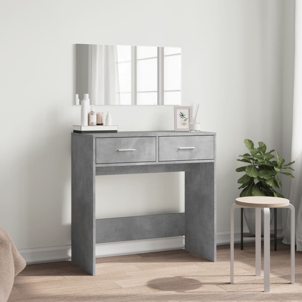 Vidaxl kaptafel met spiegel 80x39x80 cm betongrijs