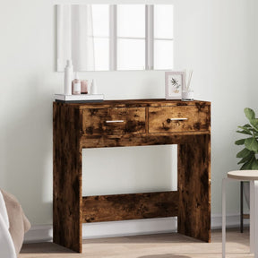 Vidaxl kaptafel met spiegel 80x39x80 cm gerookt eikenkleurig