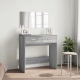 Vidaxl kaptafel met spiegel 80x39x80 cm grijs sonoma eikenkleurig