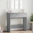 Vidaxl kaptafel met spiegel 80x39x80 cm grijs sonoma eikenkleurig