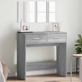 Vidaxl kaptafel met spiegel 80x39x80 cm grijs sonoma eikenkleurig