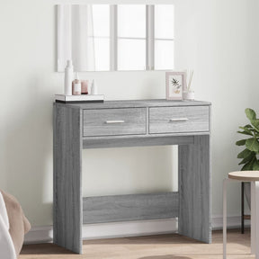 Vidaxl kaptafel met spiegel 80x39x80 cm grijs sonoma eikenkleurig