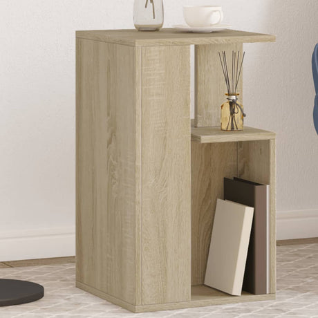 Vidaxl bijzettafel 35x35x60 cm bewerkt hout sonoma eikenkleurig