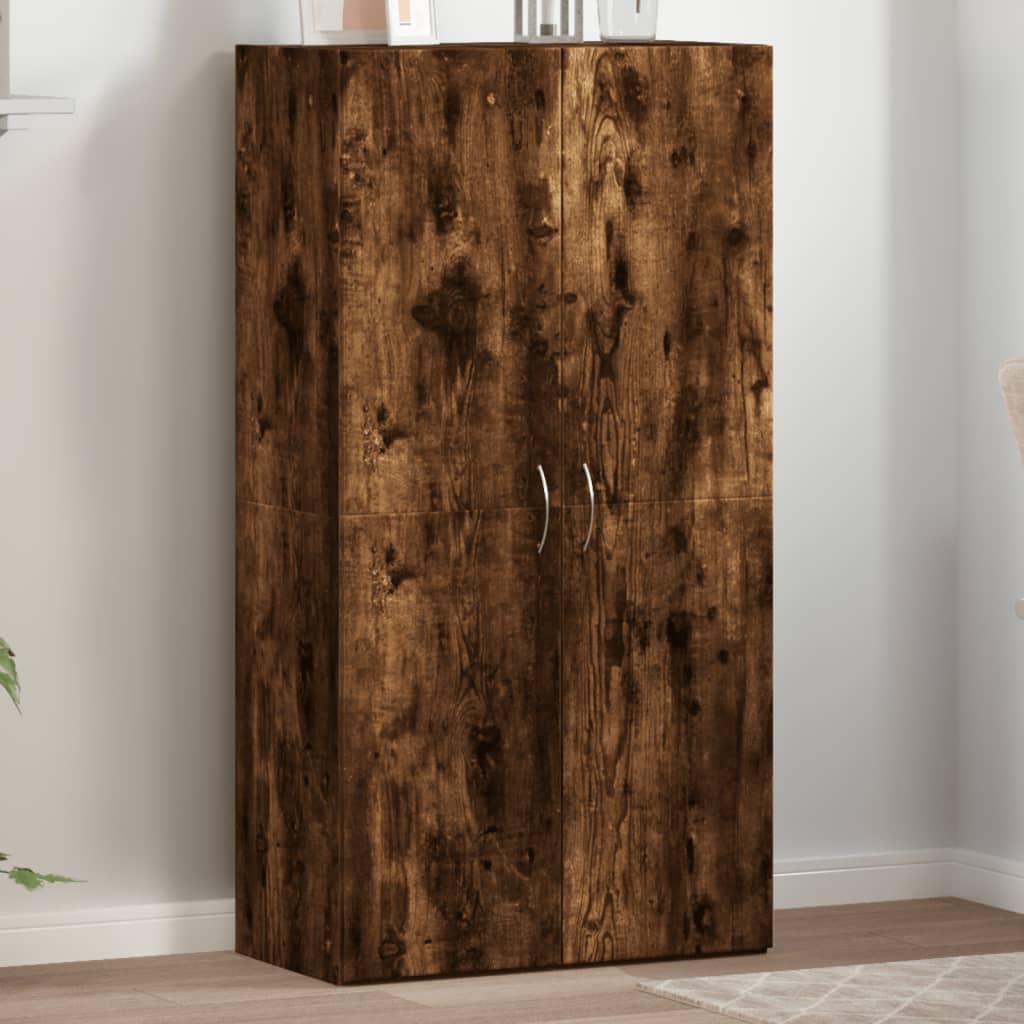 Vidaxl archiefkast 60x32x115 cm bewerkt hout gerookt eikenkleurig