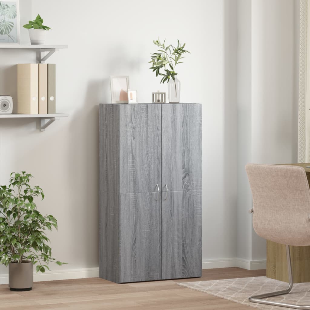 Vidaxl archiefkast 60x32x115 cm bewerkt hout grijs sonoma eikenkleurig