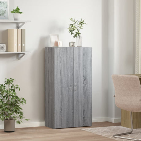 Vidaxl archiefkast 60x32x115 cm bewerkt hout grijs sonoma eikenkleurig