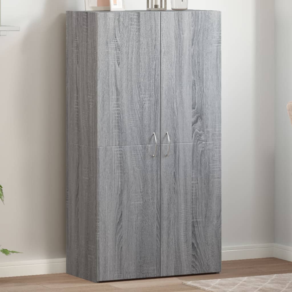 Vidaxl archiefkast 60x32x115 cm bewerkt hout grijs sonoma eikenkleurig