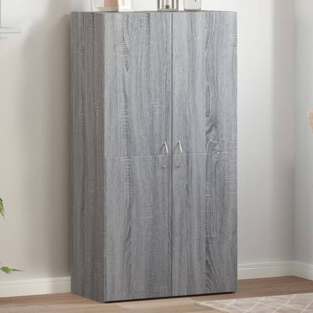 Vidaxl archiefkast 60x32x115 cm bewerkt hout grijs sonoma eikenkleurig