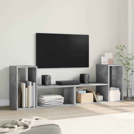 Vidaxl tv-meubelen 2 st 75x30x50 cm bewerkt hout betongrijs
